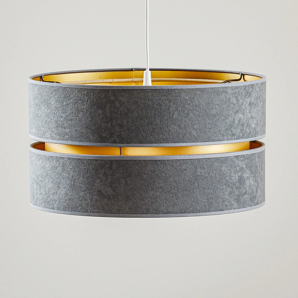 Amortisseur arrière Suspension Duo, grise/dorée, Ø40 cm à 1 lampe