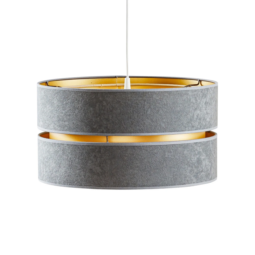Amortisseur arrière Suspension Duo, grise/dorée, Ø40 cm à 1 lampe