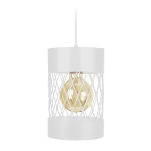 ANETZ - Suspension cylindrique métal blanc d'ivoire avec joints neufs