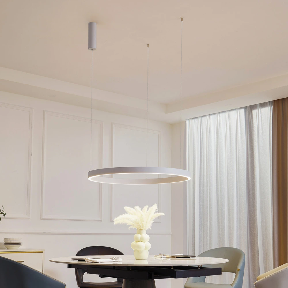 Arcchio Answin suspension LED 49 W blanche en acier inoxydable
