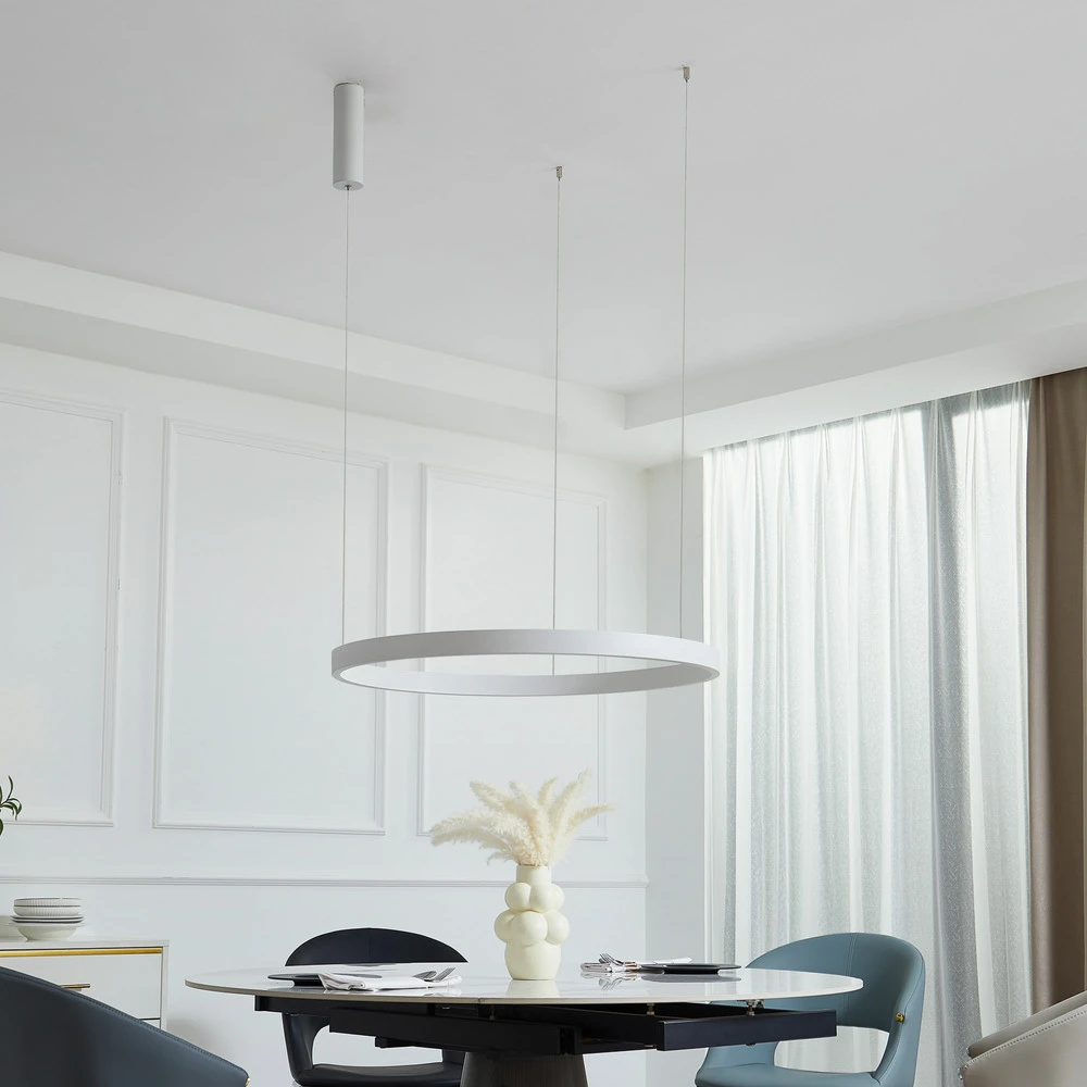 Arcchio Answin suspension LED 49 W blanche en acier inoxydable