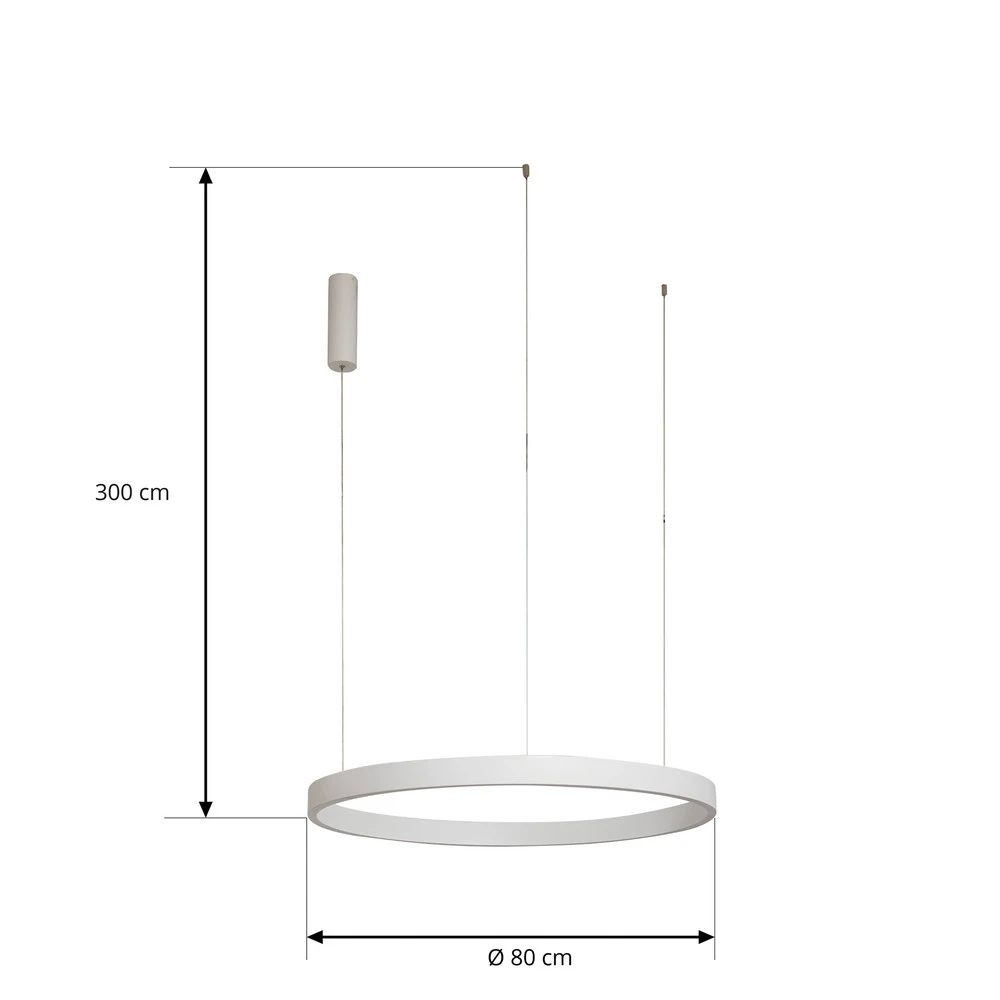 Arcchio Answin suspension LED 49 W blanche en acier inoxydable