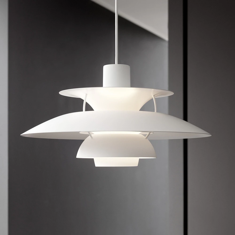 Certifié OEM Louis Poulsen PH 5 suspension monochrome blanche