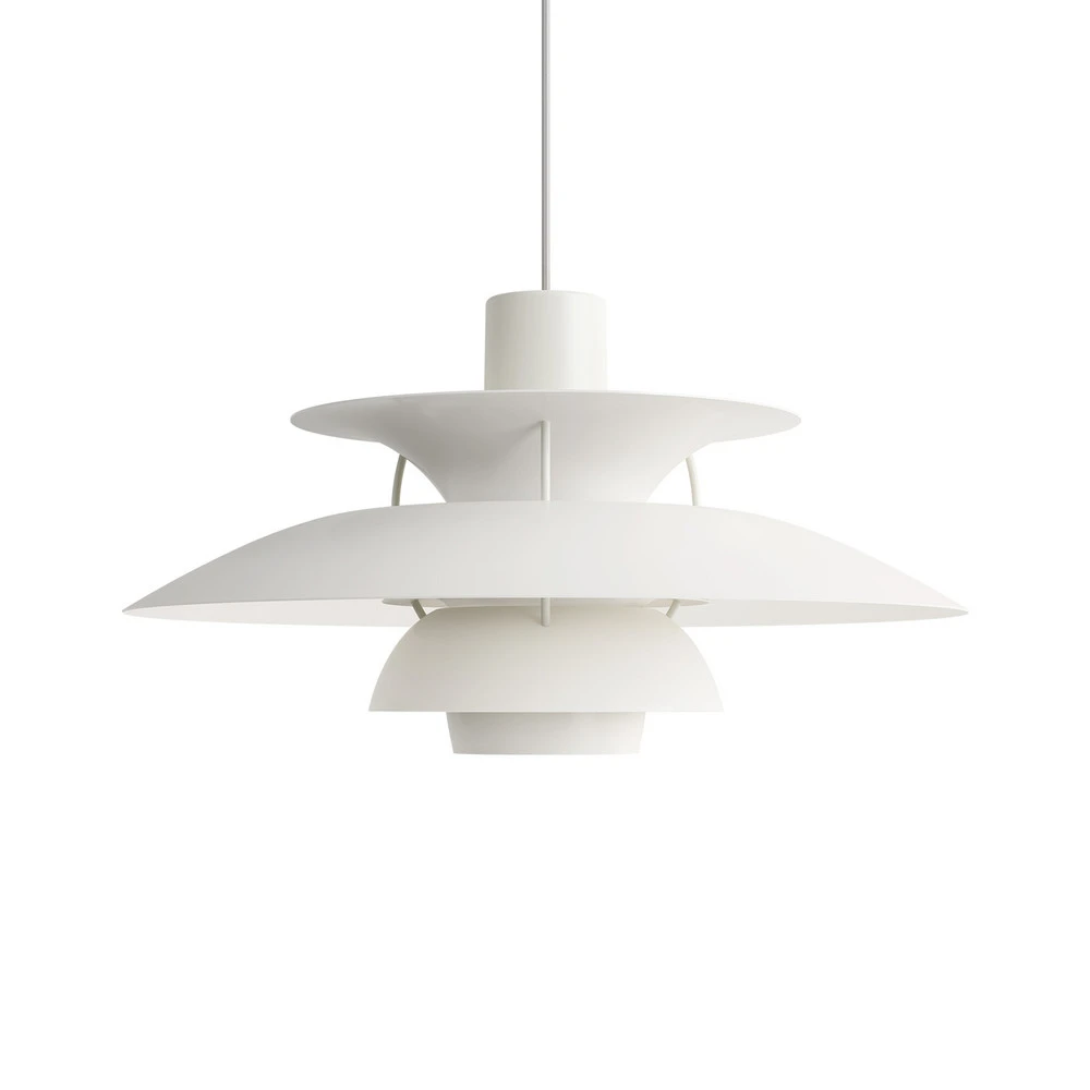 Certifié OEM Louis Poulsen PH 5 suspension monochrome blanche