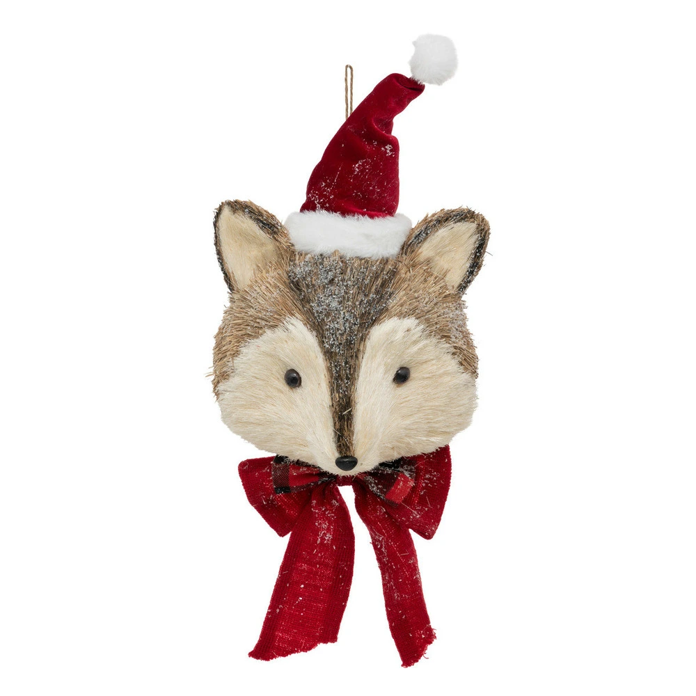 Certifié OEM Suspension de noël renard avec bonnet de père noël h 45 cm