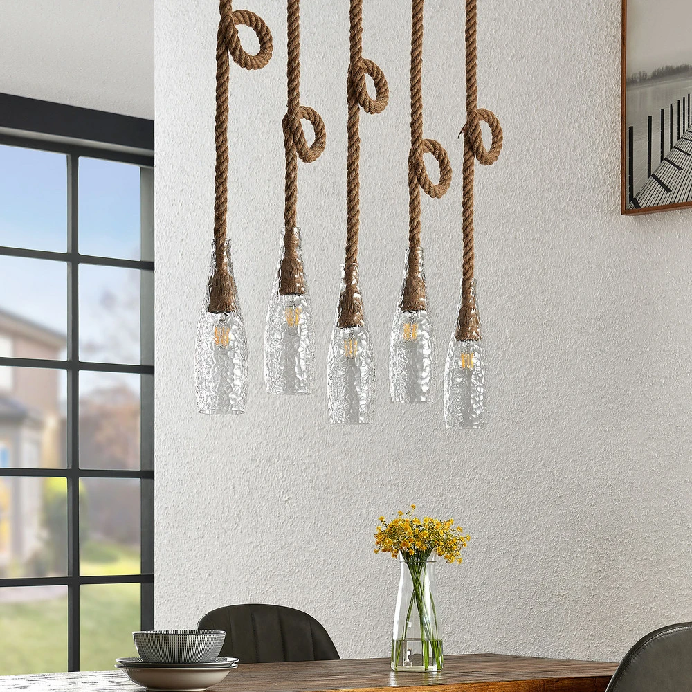 Chaîne de transmission Lindby Relia suspension, avec abat-jour en verre