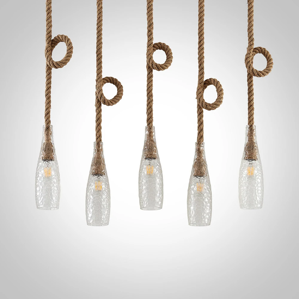 Chaîne de transmission Lindby Relia suspension, avec abat-jour en verre
