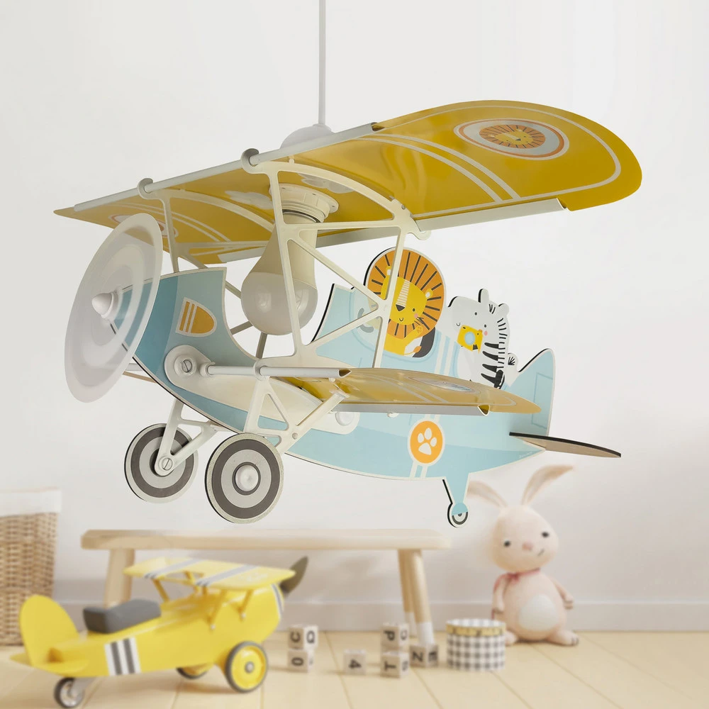 Dalber Suspension Lion Plane, multicolore, bois/plastique avec meilleure adhérence
