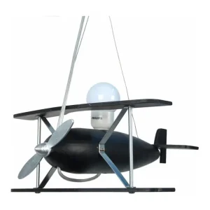 Disque de frein perforé AVION - Suspension avion bois noir