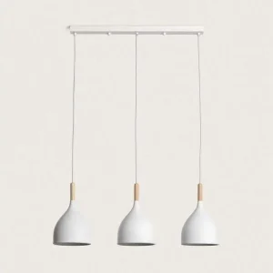 Disque de frein perforé Ledkia Suspension Métal et Bois Karlek Blanc