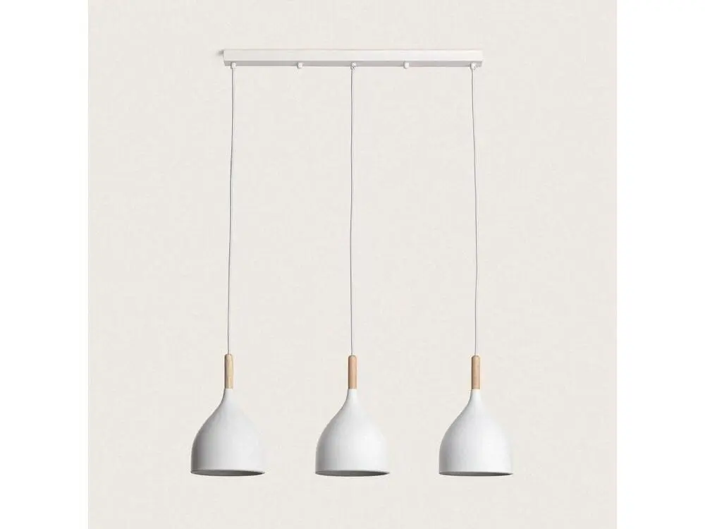 Disque de frein perforé Ledkia Suspension Métal et Bois Karlek Blanc