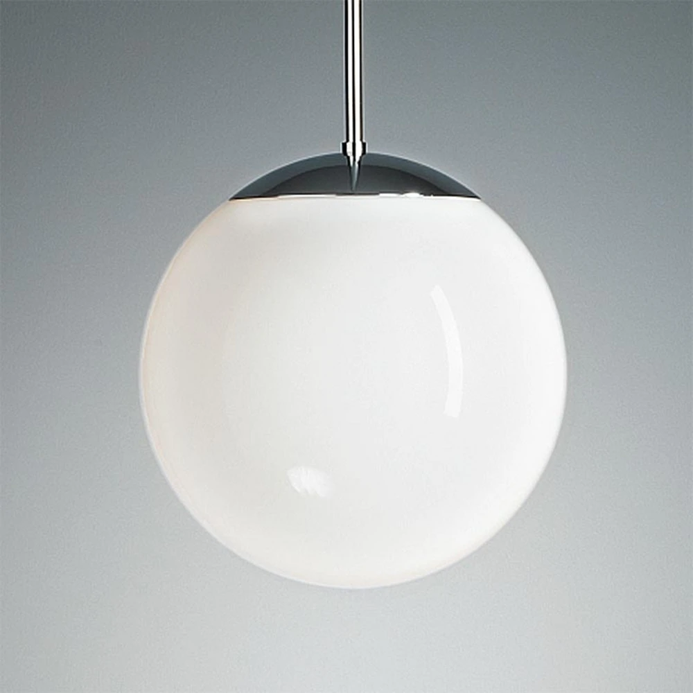 Disque de frein perforé suspension chromée boule opale 35 cm