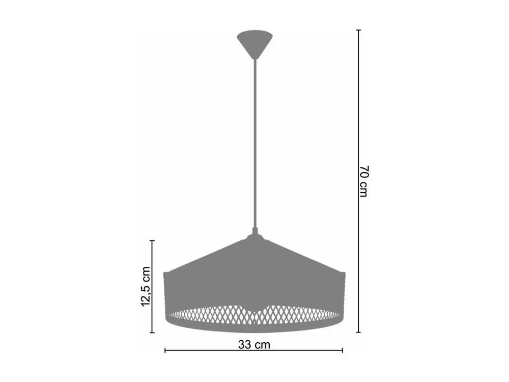 Disque de frein perforé Suspension cone treillis métallique vert 70 cm.