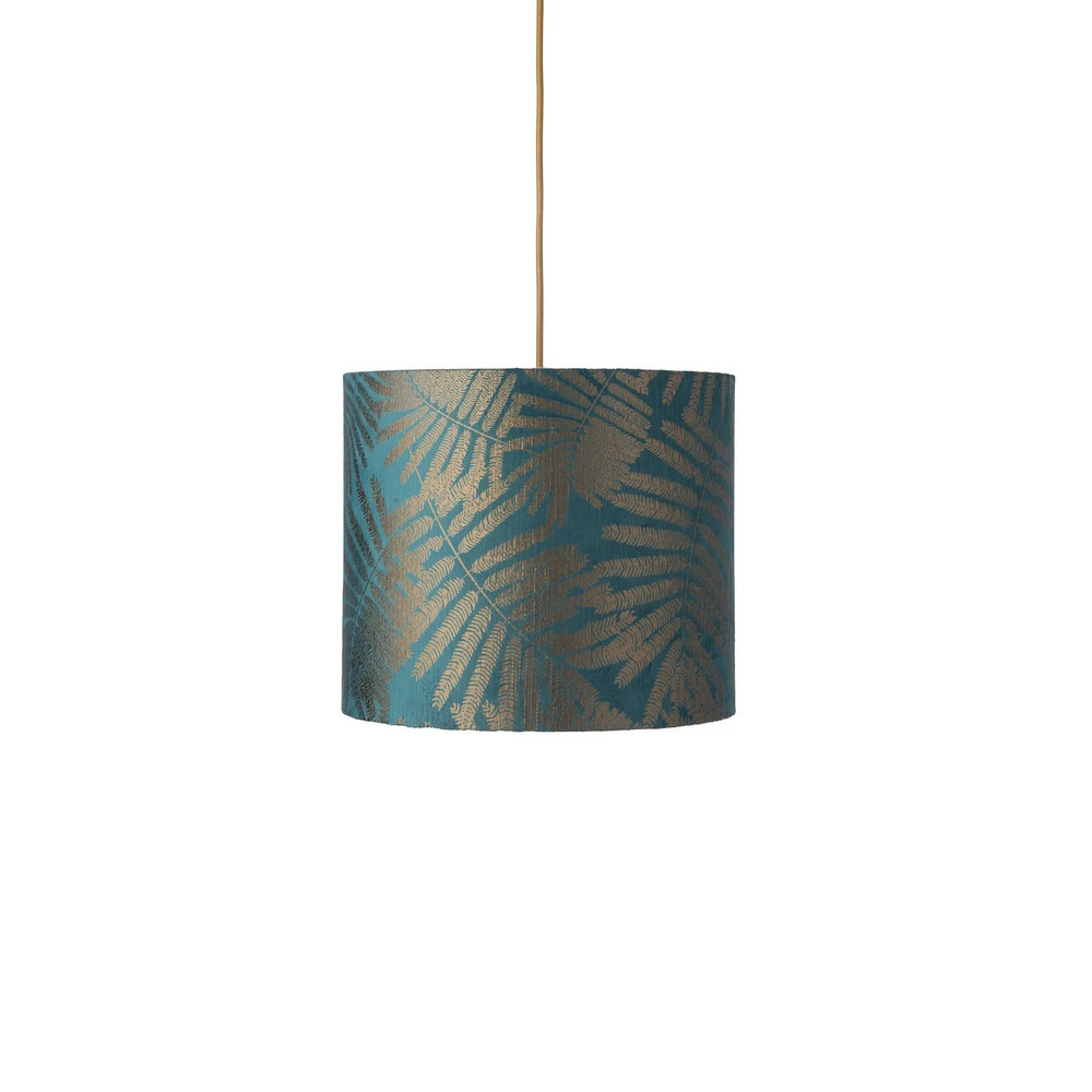 EBB & FLOW Fern Leaves sarcelle 30cm, câble rond/doré