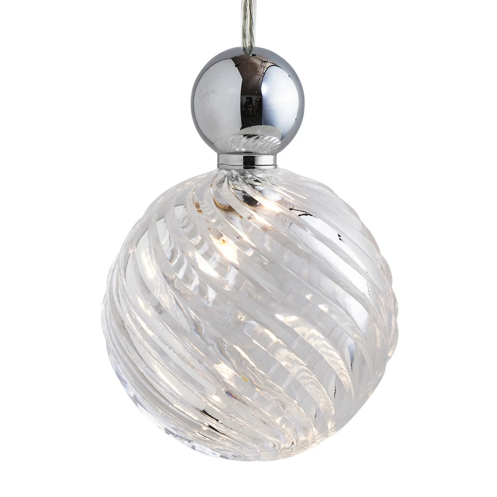 EBB & FLOW Uva L Balle suspendue argentée évidente swirl - 520