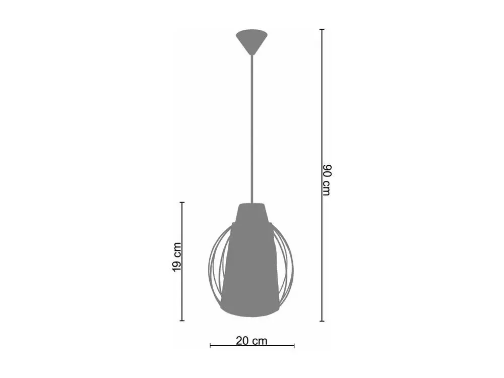 Filtre à air sport Suspension melon filaire métal noir fil coton citron 85 cm.