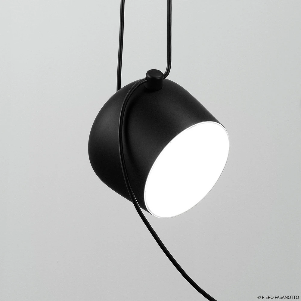 FLOS Aim Petit suspension LED, noire