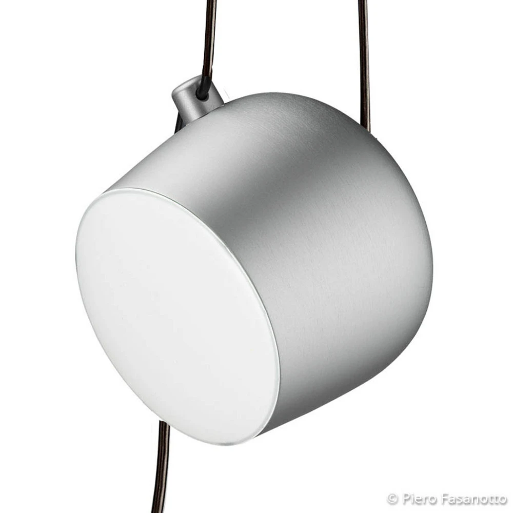 FLOS Aim suspension LED light gris argent anodisé
