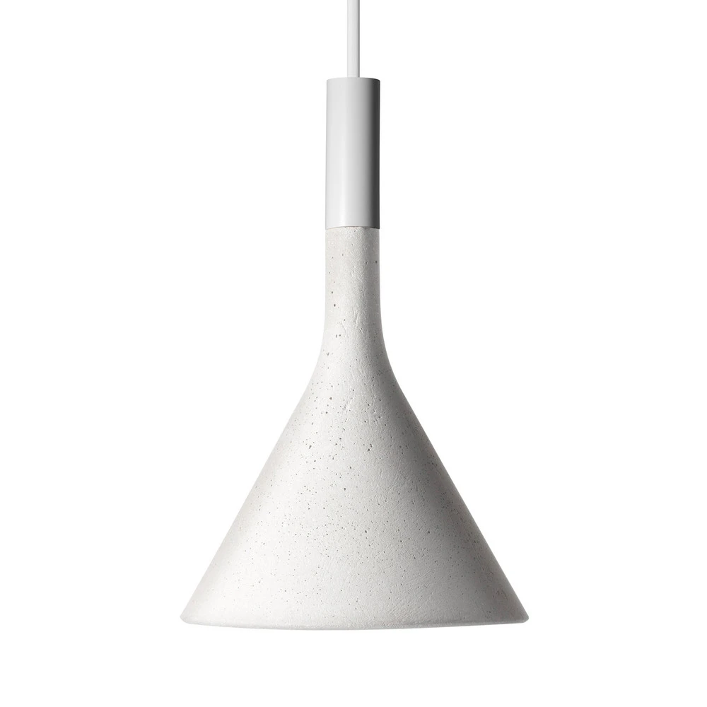 Foscarini Aplomb Portatif suspension en béton, blanche