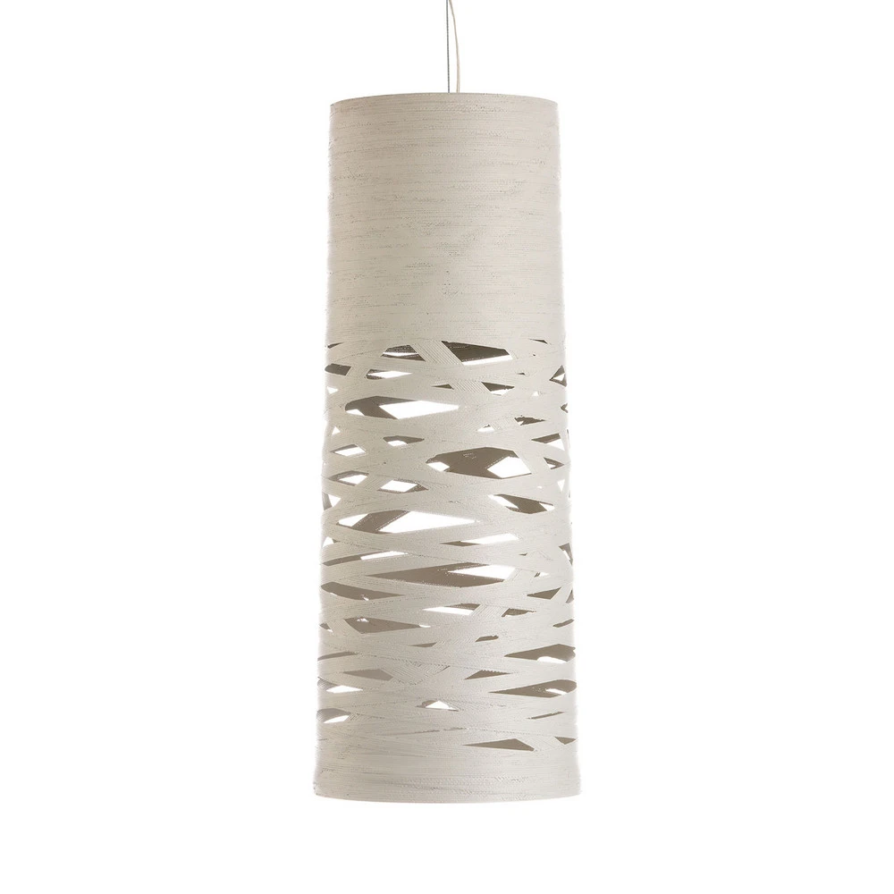 Foscarini Tress piccola suspension, blanc en acier inoxydable