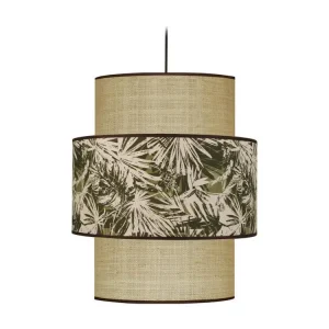 GOA - Suspension cylindrique tissu paille decor - 520