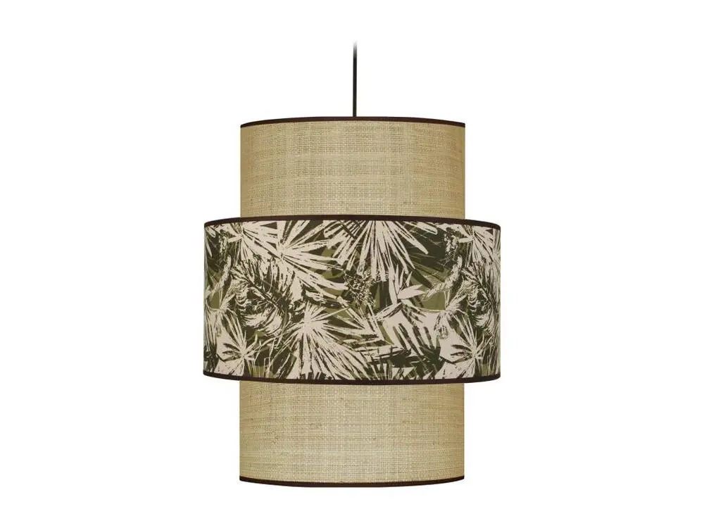 GOA - Suspension cylindrique tissu paille decor - 520