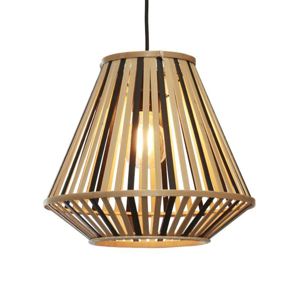 GOOD & MOJO Merapi suspension 30x30 naturel/noir avec rivets de maillon