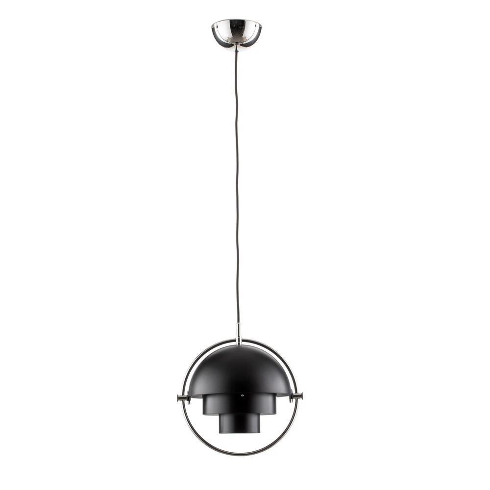 GUBI Suspension Multi-Lite, Ø 27 cm, chrome/noir par Akrapovič