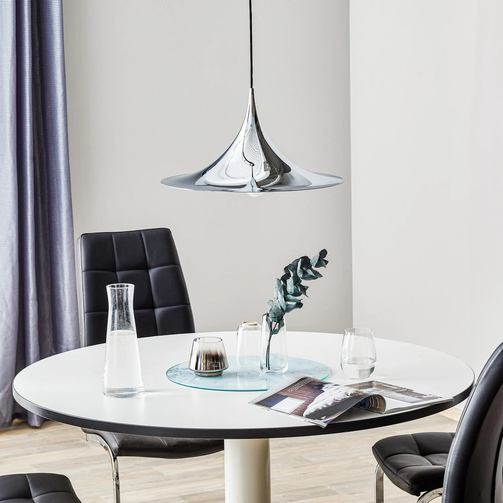 GUBI Suspension Semi, Ø 47 cm, acier chromé avec rivets de maillon