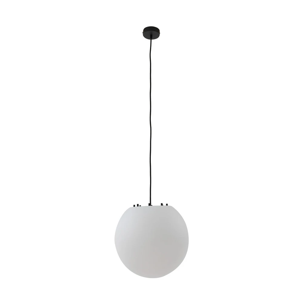 Haute Performance Lindby suspension d'extérieur Alea, blanc, plastique, Ø 38 cm