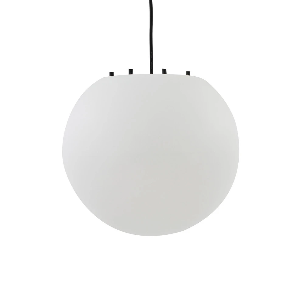 Haute Performance Lindby suspension d'extérieur Alea, blanc, plastique, Ø 38 cm