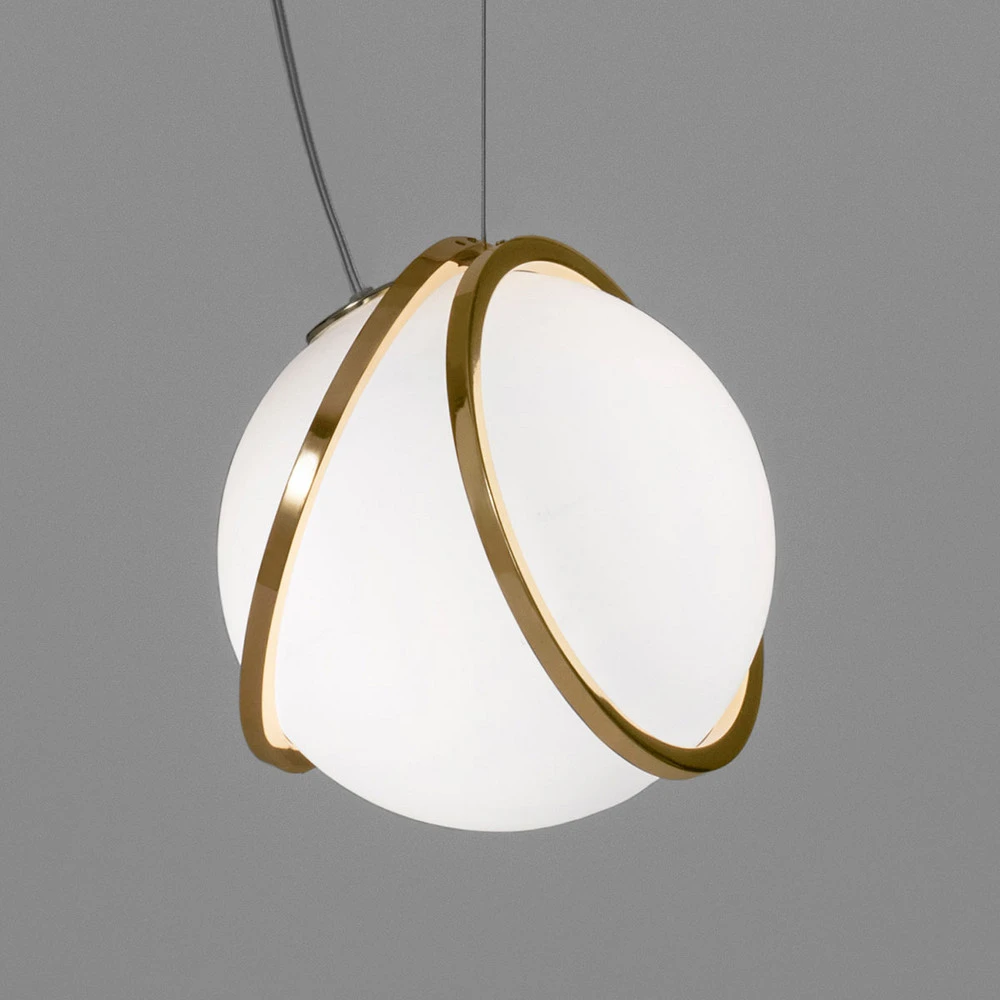Haute Performance Terzani Pug suspension à 1 lampe satinée