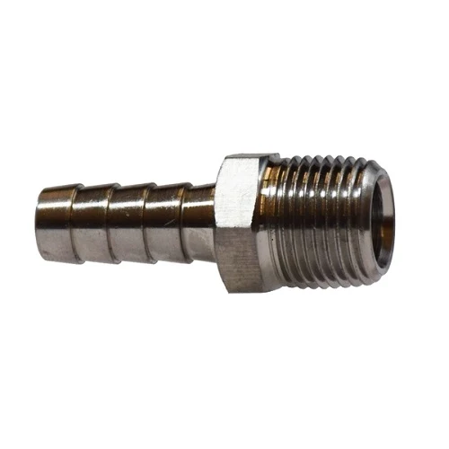 1/2" Hose Barbed X 1/2" MIP 316 Stainless Inox Hose Barb X MIP Adapter Machined Nipple Brass Fittings 32017SS