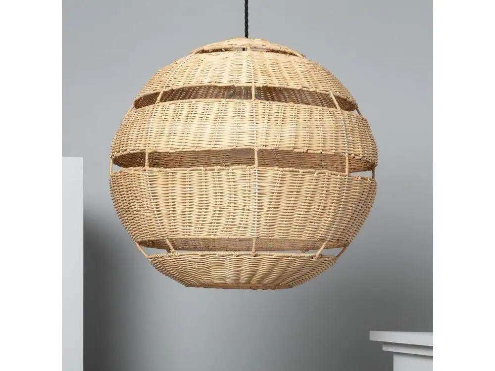 Iluzzia Suspension Rotin Big Bulang Ø500 mm ILUZZIA Tressé Noir pour remplacement usure