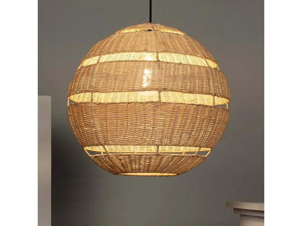 Iluzzia Suspension Rotin Big Bulang Ø500 mm ILUZZIA Tressé Noir pour remplacement usure