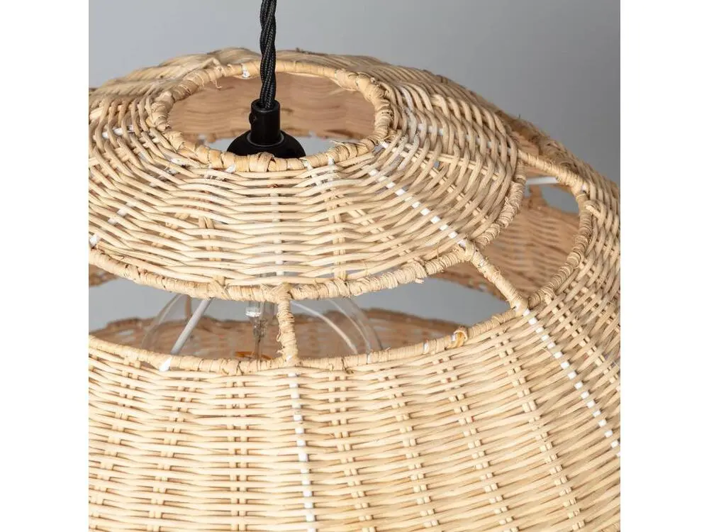 Iluzzia Suspension Rotin Big Bulang Ø500 mm ILUZZIA Tressé Noir pour remplacement usure