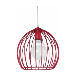 IMPOSANT BALL - Suspension globe métal rouge pour usage intensif