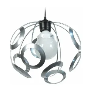 JUPITER - Suspension globe métal aluminium avec rivets de maillon