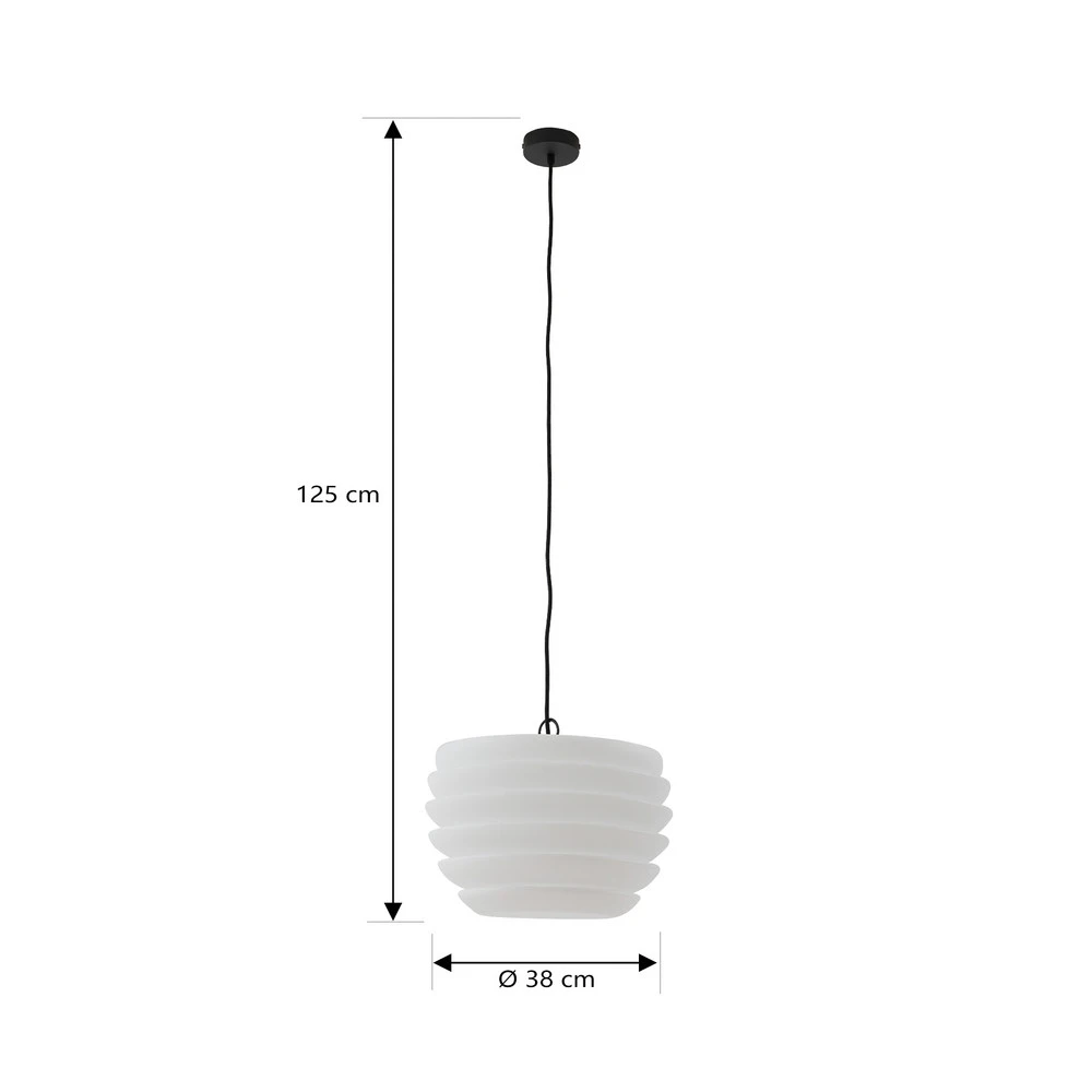 Kit embrayage Lindby Arona suspension d’extérieur Ø 38 cm, blanc