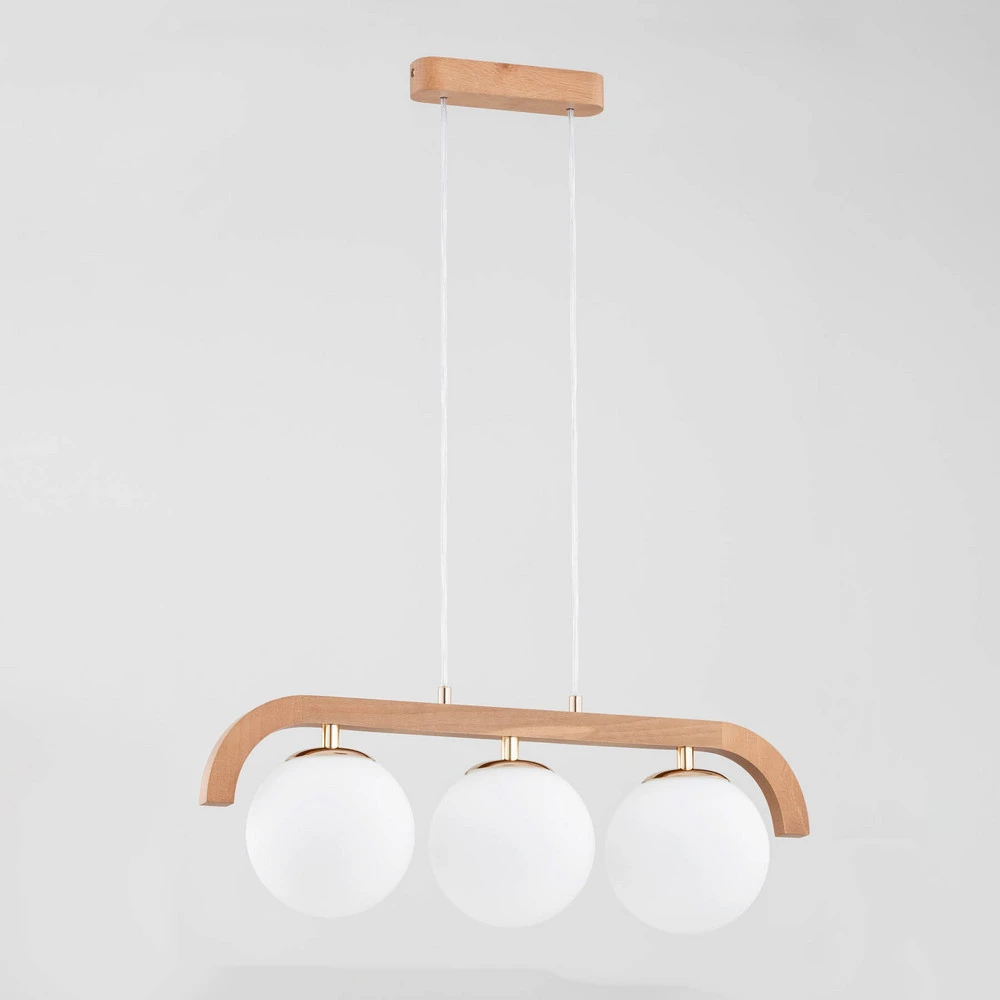 Kit embrayage Suspension Kryza en bois, à trois lampes