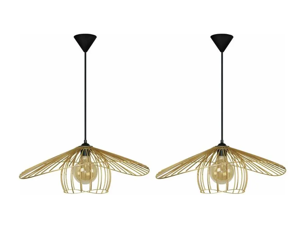 LADY BIS-LOT 2 - Suspension géométrique métal or avec meilleure adhérence