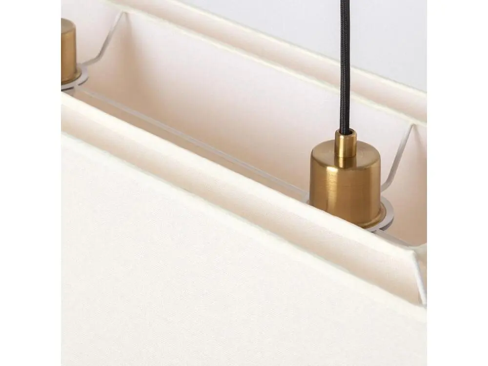 Ledkia Suspension Métal et Tissu Adra Crème
