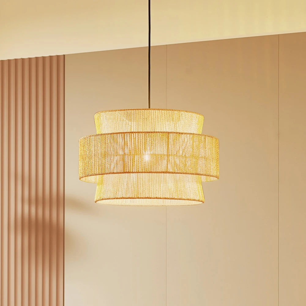 Lindby suspension Anuva, naturel, papier, Ø 45 cm avec notice de montage