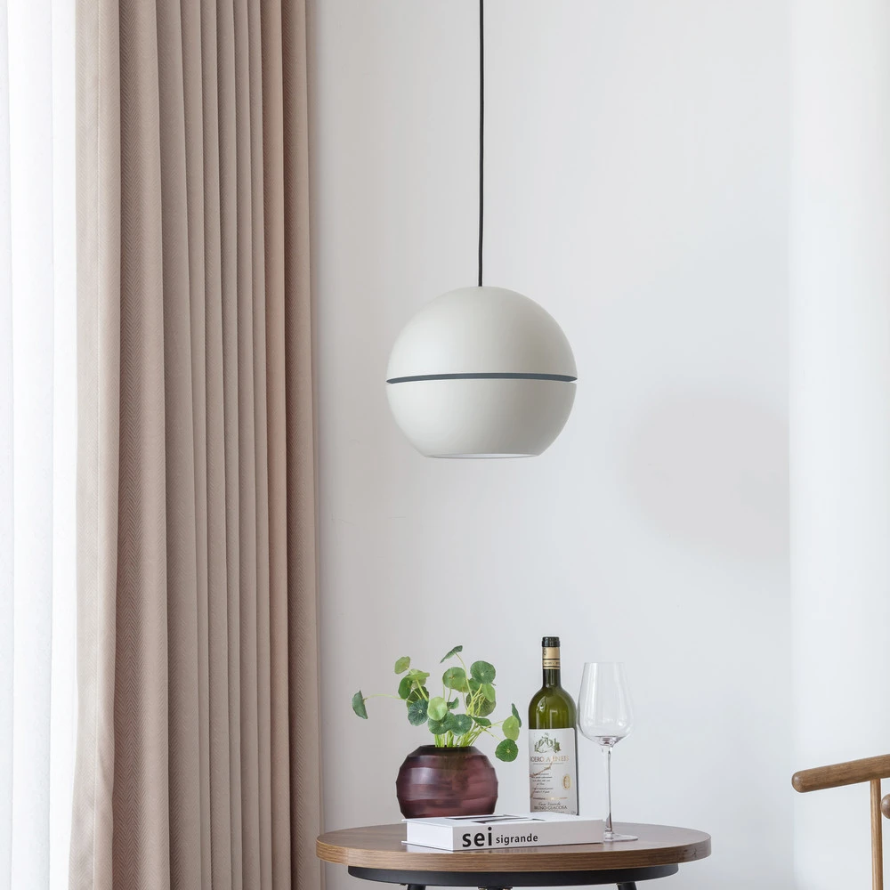 Lucande suspension Calantha, gris, aluminium, Ø 30 cm pour usage intensif