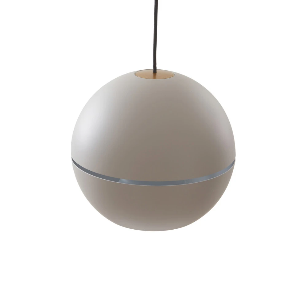 Lucande suspension Calantha, gris, aluminium, Ø 30 cm pour usage intensif
