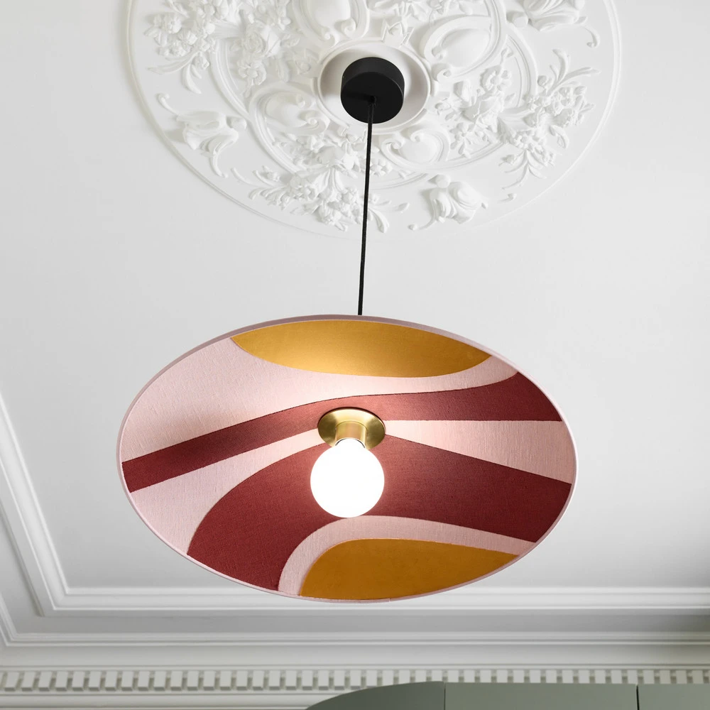 MARKET SET Sonia Laudet suspension Ø 80 cm rose en acier inoxydable