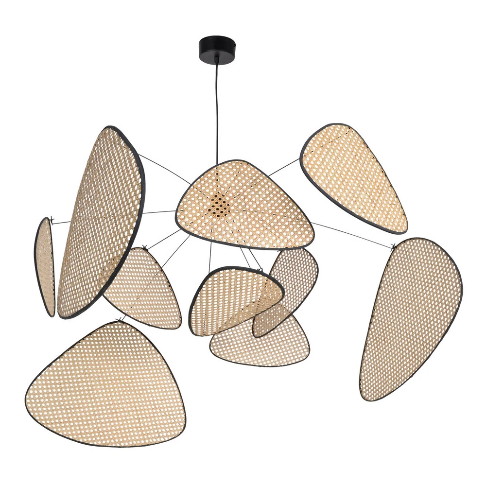 MARKET SET Suspension Screen XL, 60 cm, naturel, rotin avec rivets de maillon