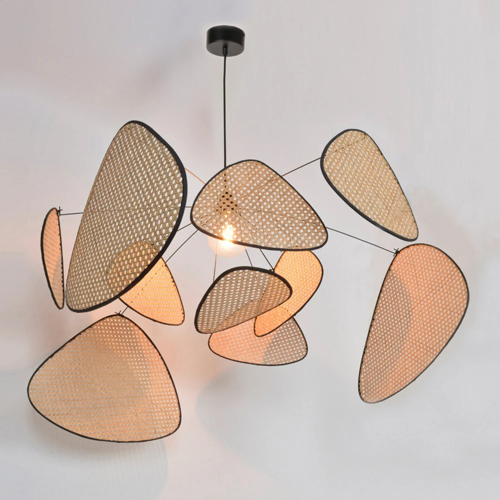 MARKET SET Suspension Screen XL, 60 cm, naturel, rotin avec rivets de maillon