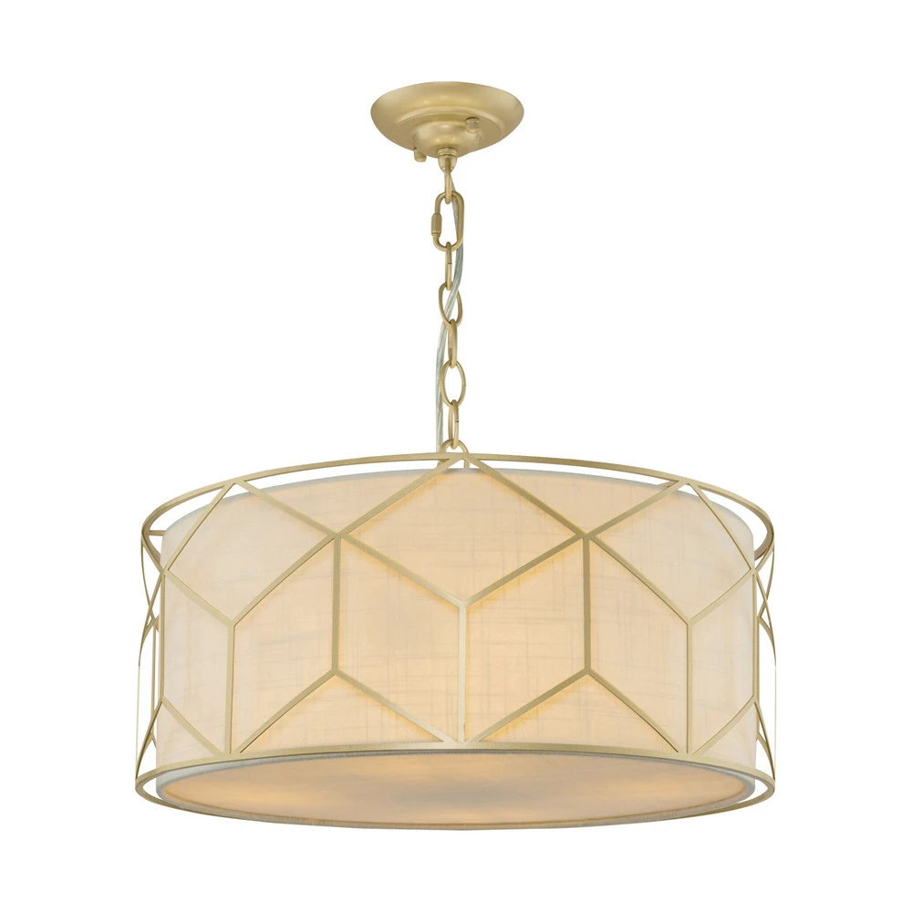 Maytoni suspension Messina, Ø 45 cm, sable, lin pour amélioration performances