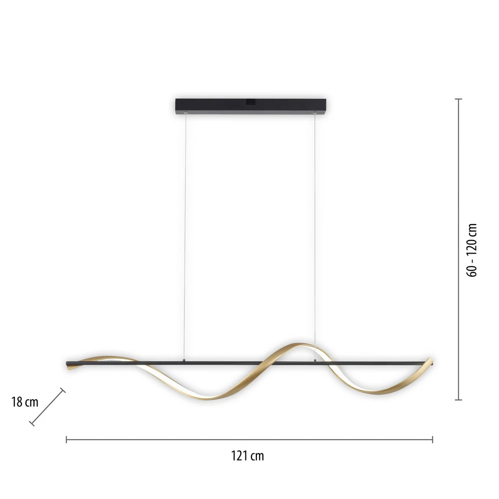 Paul Neuhaus Q-Swing suspension, anthracite/laiton par Akrapovič